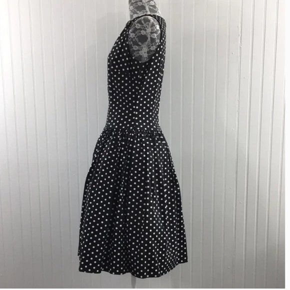neiman marcus Tracy & Michael Black and White Pollka Dot Dress - Picture 2 of 3